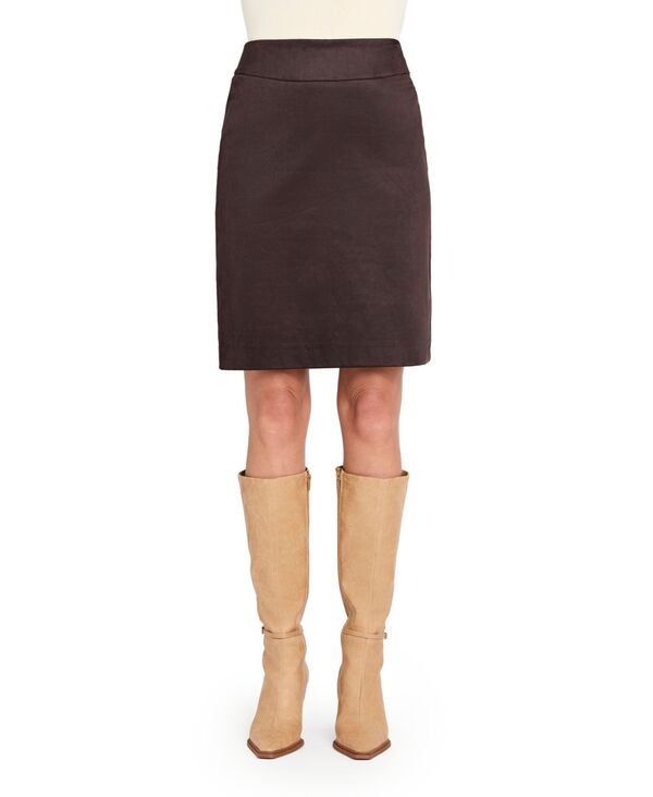 タハリエーエスエル レディース ボトムス スカート プチ スエード Tahari ASL Petite Suede Knee-Length Pencil Skirt Espresso