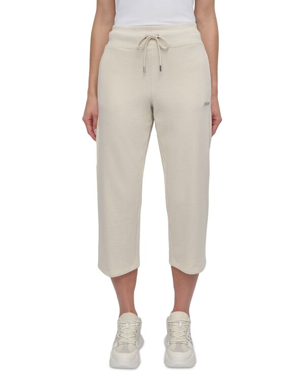 ダナ キャラン ニューヨーク レディース ボトムス カジュアルパンツ パンツ クロップド ロゴ DKNY Women's Studded-Logo Cropped Pants Lt City Khaki カーキ 8,151円