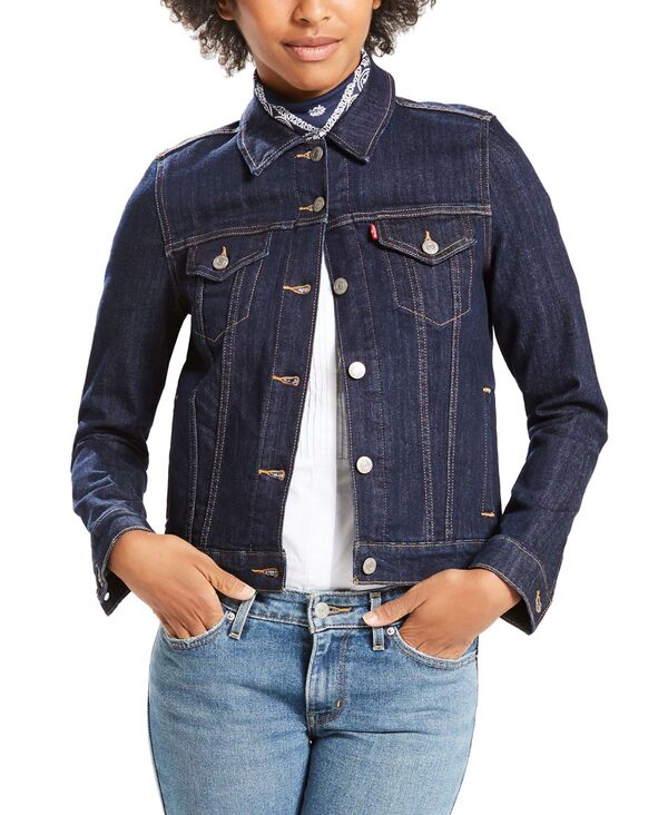 リーバイス レディース アウター ジャケット・ブルゾン コットン デニム ジャケット Levi's Women's Original Cotton Denim Trucker Jacket XS-4X Even Rinse デニム｜ReVida 店