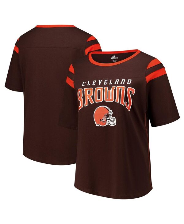 ジースリー フォーハー バイ カール バンクス レディース トップス Tシャツ プラスサイズ シャツ G-III 4Her by Carl Banks Women's Brown Cleveland Browns Plus Size Linebacker T-Shirt Brown ブラウン