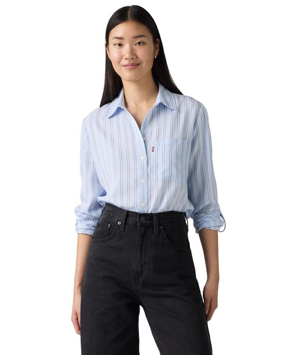 リーバイス レディース トップス シャツ プラスサイズ Levi's Women's Plus Darlene Chikee Stripe Chambray Shirt Chikee Stripe Chambray ストライプ 7,485円