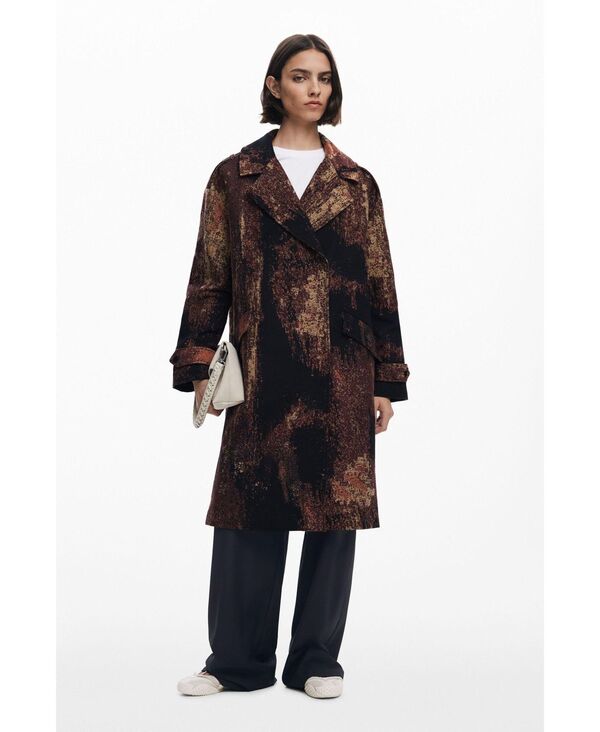 デジグアル レディース アウター ジャケット・ブルゾン コート Desigual Women's Coat designed by Mr. Christian Lacroix Brown ブラウン