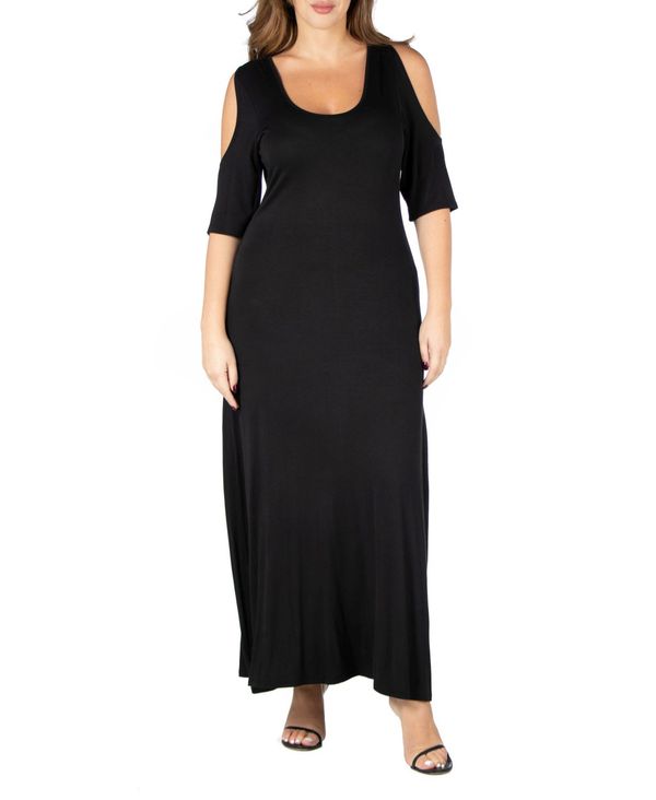 安いそれに目立つ 楽天市場 24セブンコンフォート レディース ワンピース トップス Women S Plus Size Cold Shoulder Maxi Dress Black Revida 楽天市場店 格安即決 Www Ssipeople Com