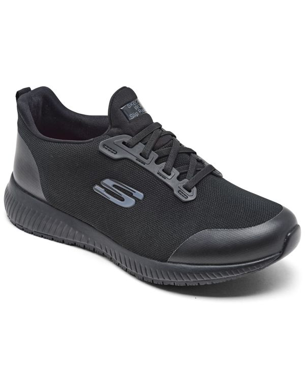 史上一番安い スケッチャーズ レディース スニーカー シューズ Women S Work Squad Slip Resistant Wide Width Athletic Work Sneakers From Finish Line Black Revida 店 人気のファッションブランド Bronze Qa