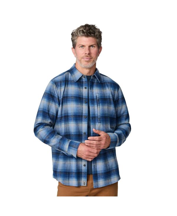 無償性 カントリー メンズ トップス プルオーバー Free Country Men\u0027s Easywear Flannel Shirt Navy plaid 米国海軍