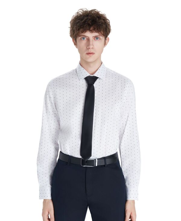 バースリー メンズ トップス シャツ プリント Bar III Men's Even Dot Print Dress Shirt Bright White ホワイト 6,376円