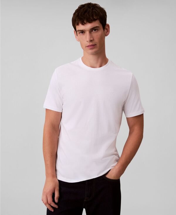 カルバンクライン メンズ トップス Tシャツ クルーネック シャツ Calvin Klein Men's Solid Crewneck T-Shirt Bright White ホワイト