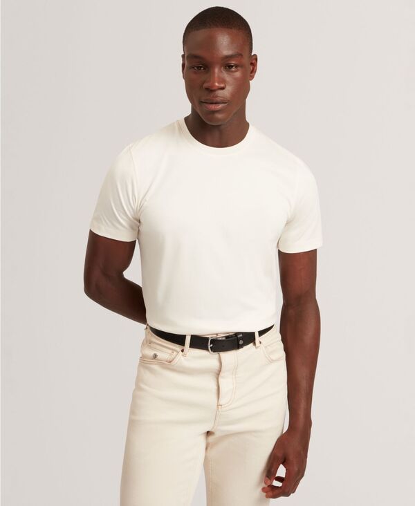 テッドベーカー メンズ トップス Tシャツ Ted Baker Men's Konrrad Short Sleeve Soft Touch T-Shirt White ホワイト