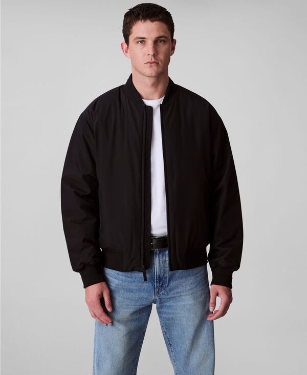 カルバンクライン メンズ アウター ジャケット・ブルゾン ジャケット Calvin Klein Men's Hero Bomber Full-Zip Long Sleeve Jacket Black ブラック