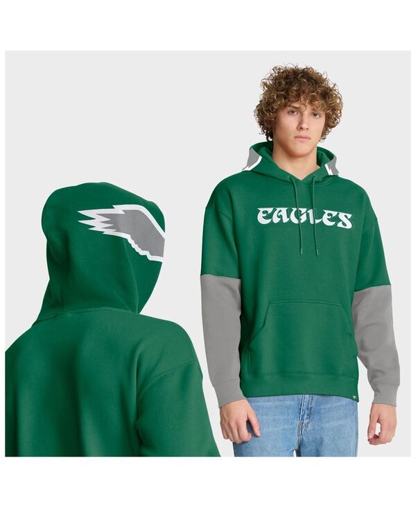 ファナティクス メンズ アウター パーカー・スウェット パーカー Fanatics Men\u0027s Kelly Green Philadelphia Eagles Helmet Retro Pullover Hoodie Kelly Green 緑であること