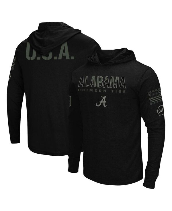 コロシアム メンズ トップス Tシャツ パーカー Colosseum Men's Black Alabama Crimson Tide OHT Military-Inspired Appreciation Hoodie Long Sleeve T-shirt Black ブラック