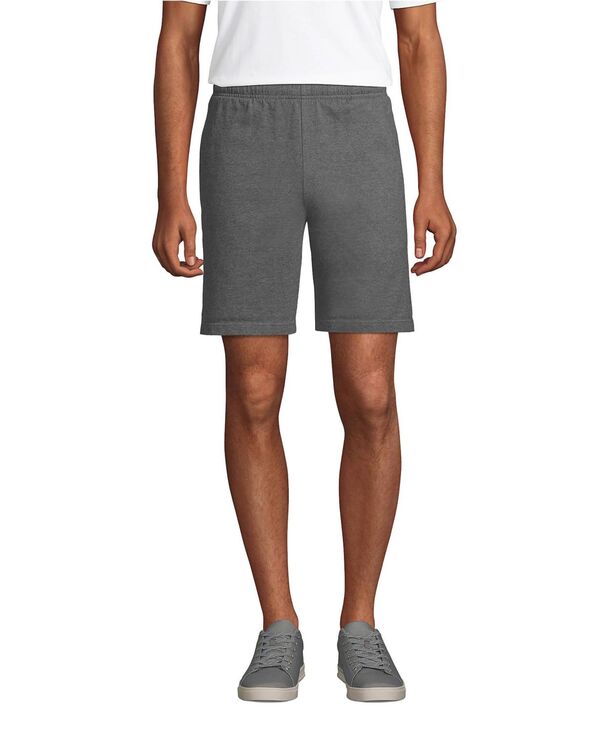 ランズエンド メンズ ボトムス ハーフパンツ・ショーツ ニット ジャージー Lands' End Men's Big Jersey Knit Short Charcoal heather チャコール