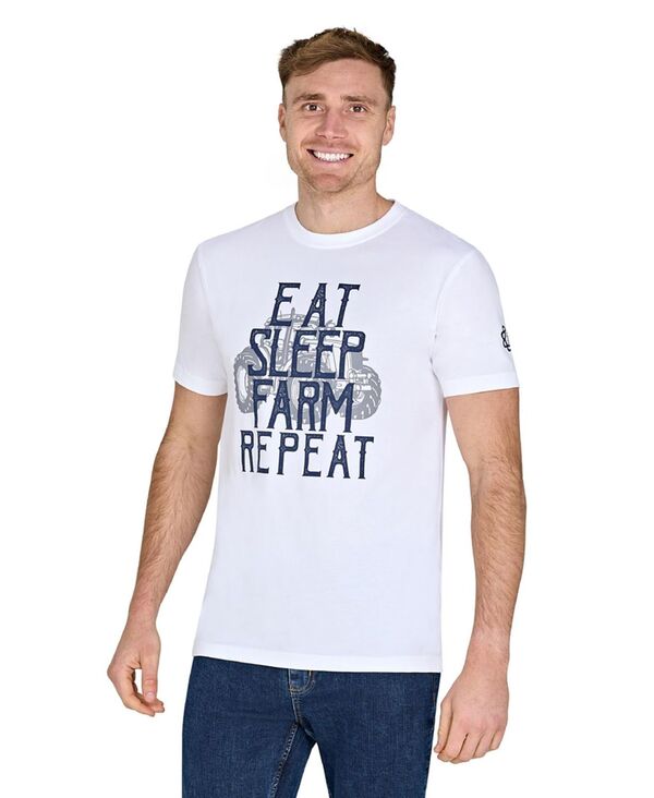 ライジングブル メンズ トップス Tシャツ トール シャツ Raging Bull Big & Tall YFC Eat Sleep Farm T-Shirt White ホワイト 15,106円