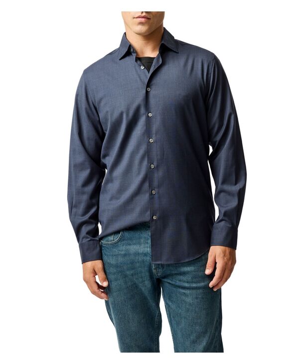 ロッドアンドグン メンズ トップス シャツ Rodd & Gunn Men's Esk Valley Sports Fit Shirt Eclipse navy ネイビー｜ReVida 店