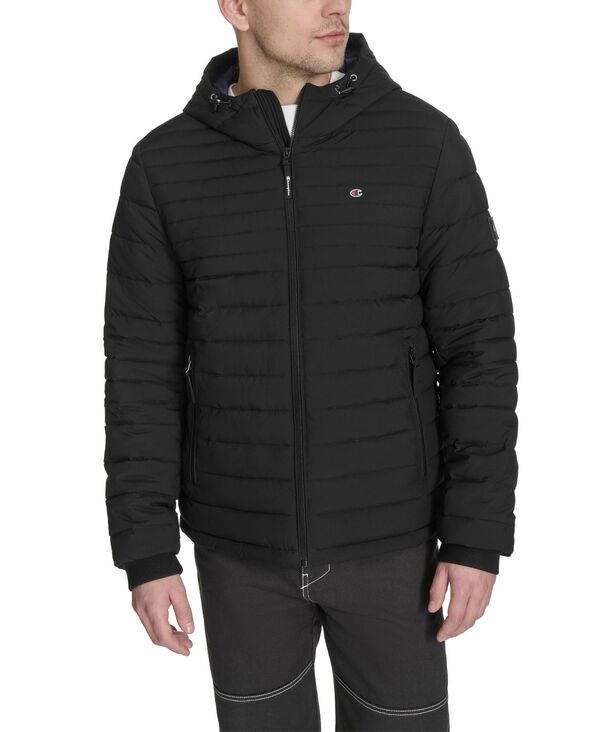 チャンピオン メンズ アウター ジャケット・ブルゾン キルティング ジャケット Champion Men's Stretch Quilted Jacket Black ブラック