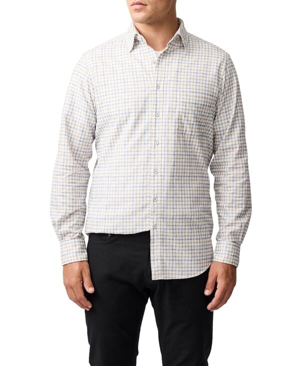 ロッドアンドグン メンズ トップス シャツ スリムフィット Rodd & Gunn Men's Fox Street Long Sleeve Slim Fit Shirt River｜ReVida 店