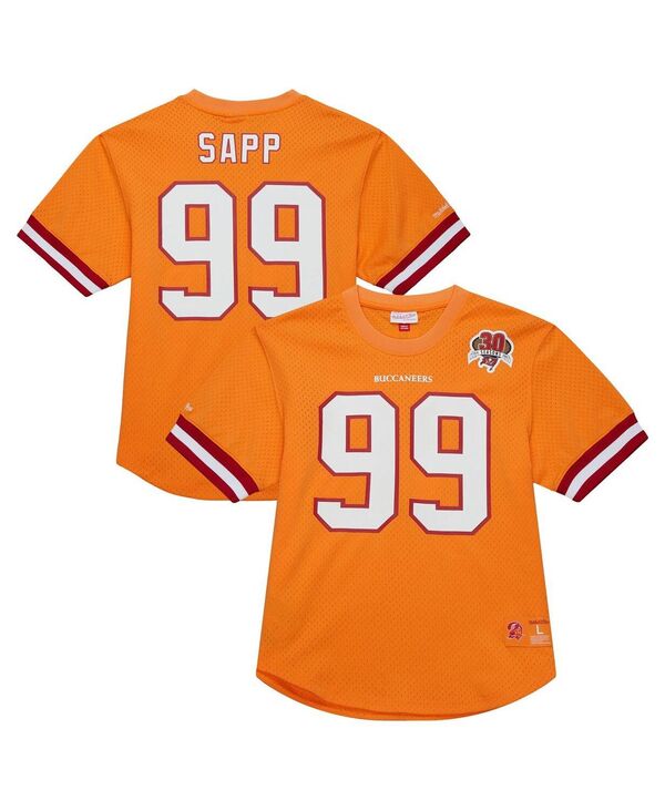 ミッチェル&ネス メンズ トップス Tシャツ メッシュ シャツ Mitchell & Ness Men's Warren Sapp Orange Tampa Bay Buccaneers Retired Player Name Number Mesh T-Shirt Orange オレンジ