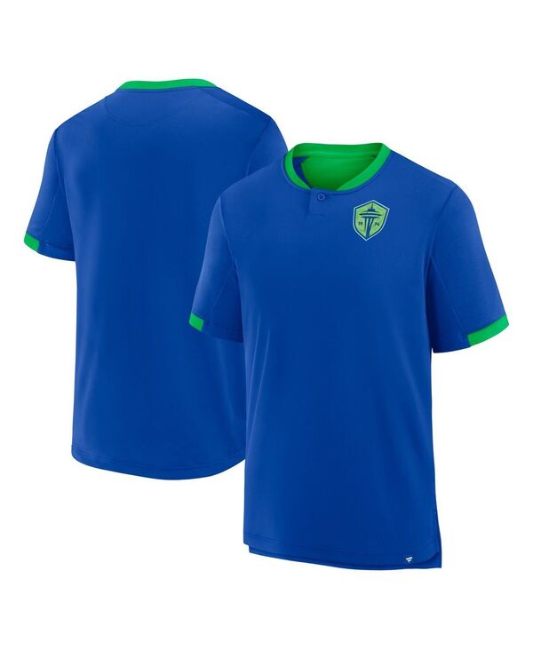 ファナティクス メンズ トップス Tシャツ Fanatics Men's Blue Seattle Sounders FC Stoppage Time Striker T-Shirt Blue ブルー