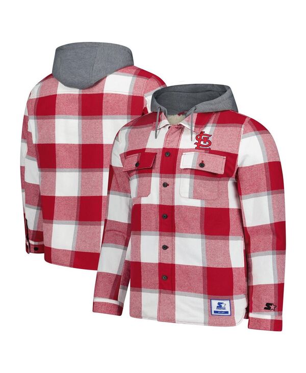 スターター メンズ アウター ジャケット・ブルゾン パーカー ジャケット Starter Men's Red/White St. Louis Cardinals Sherpa Full-Zip Hoodie Jacket Red White ホワイト 22,110円