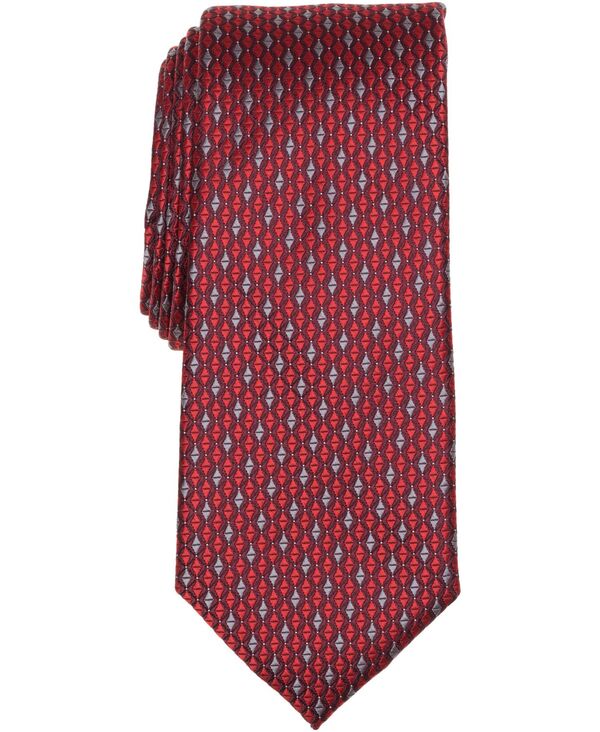 ペリーエリス メンズ 付属物 タイ Perry Ellis Portfolio Men\u0027s Nilsson Geometric Tie Burgundy バーガンディ バッグ・小物・ブランド雑貨-スーツ用ファッション小物