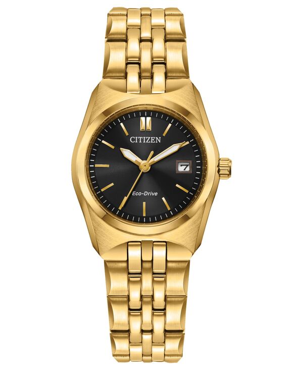 シチズン レディース アクセサリー 腕時計 Tシャツ Citizen Women's Classic Corso Stainless Gold-Tone Steel Bracelet Watch 27mm Gold-Tone ゴールド