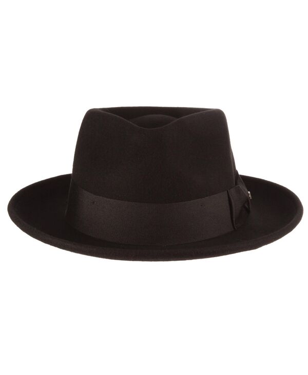 スカラ メンズ アクセサリー 帽子 Scala Men's Felt Fedora Hat Black ブラック|ReVida 店
