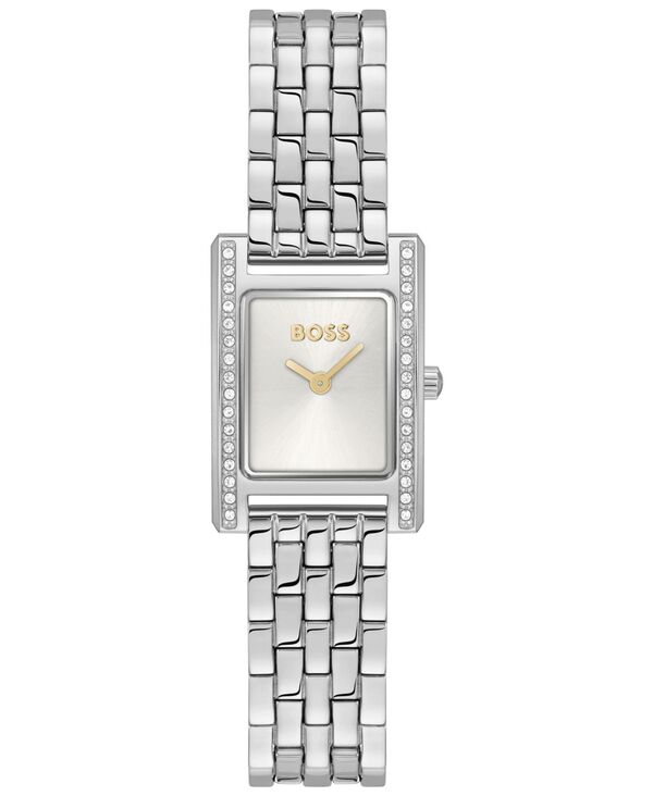 ヒューゴボス レディース アクセサリー 腕時計 ミニ Tシャツ Hugo Boss Women's Lucy Precious Quartz Basic Mini Stainless Steel Watch 18.50mm Silver-tone シルバー