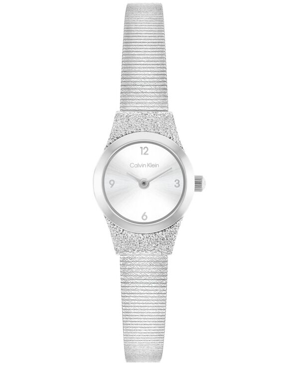カルバンクライン レディース アクセサリー 腕時計 メッシュ Tシャツ Calvin Klein Women's Contemporary Silver Tone Stainless Steel Mesh Bracelet Watch 18mm Silver シルバー