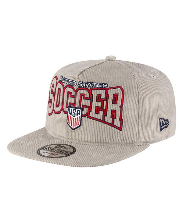 ニューエラ メンズ アクセサリー 帽子 コーデュロイ New Era Men's Gray USMNT Corduroy Golfer Adjustable Hat Gray グレー
