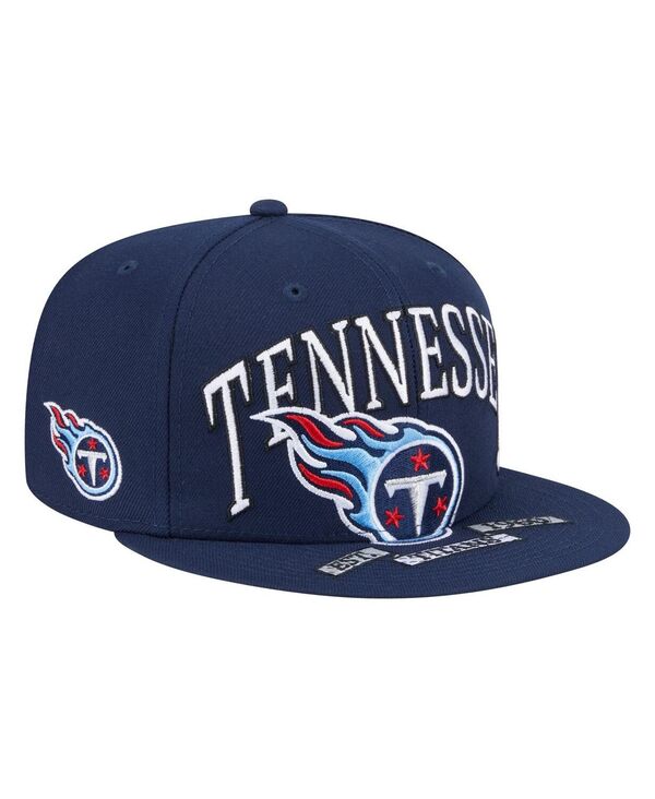 ニューエラ メンズ アクセサリー 帽子 New Era Men's Navy Tennessee Titans Oversized 59FIFTY Fitted Hat Navy ネイビー｜ReVida 店 13,845円