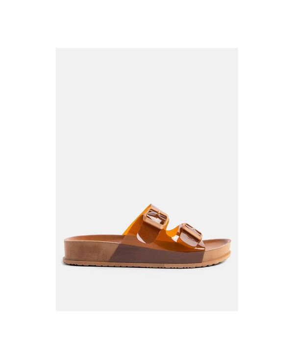 ロンドンラグ レディース シューズ サンダル プラットフォーム London Rag Womens Minata Platform Buckled Slide Sandals Medium brown ブラウン
