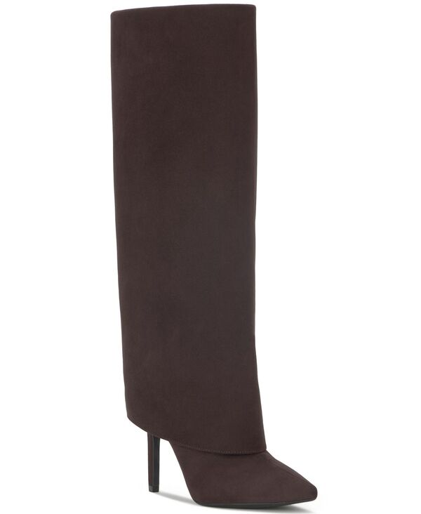 アイ.エヌ.シー インターナショナル コンセプト レディース シューズ ブーツ・レインブーツ I.N.C. International Concepts Women's Skylar Fold Over Cuffed Dress Boots Regular & Wide Calf Rich Truffle Micro|ReVida 店