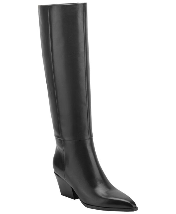 マーク・フィッシャー レディース シューズ ブーツ・レインブーツ トール ブーツ Marc Fisher LTD Women's Tarrie Tall Pointy Toe Dress Boots Black Leather ブラック