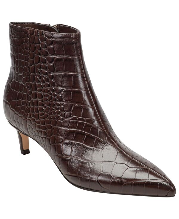 目じるし・フィッシャー レディース シューズ ブーツ・レインブーツ Marc Fisher LTD Women\u0027s Itzia Pointed Toe Dress Booties Dark Brown Croco Leather 赤銅色 靴-ブーツ-その他