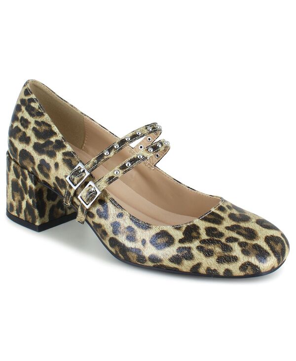 ケネスコール レディース シューズ パンプス Kenneth Cole Reaction Women's Leeann Studs Mary-Jane Pumps Leopard Patent アニマル|ReVida 店