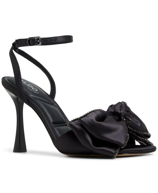 アルド レディース シューズ サンダル ALDO Women's Tinsel Two-Piece Square Toe Dress Sandals Black Satin ブラック|ReVida 店