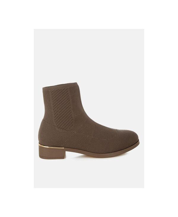 ロンドンラグ レディース シューズ ブーツ・レインブーツ ニット London Rag Rosamund Knitted Sock Boots Women Beige/khaki カーキ|ReVida 店