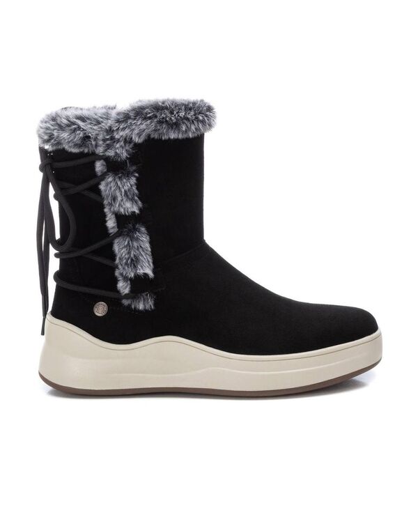 キシタイ レディース シューズ ブーツ・レインブーツ スエード ブーツ XTI Women Suede Winter Booties Refresh Collection Black ブラック
