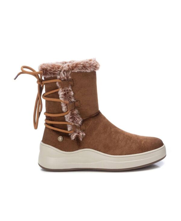 キシタイ レディース シューズ ブーツ・レインブーツ スエード ブーツ XTI Women's Suede Winter Booties Refresh Collection Camel キャメル