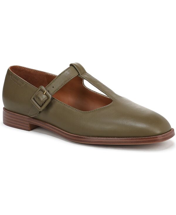 フランコサルト レディース シューズ パンプス Franco Sarto Women's Kenley Round Toe Mary Jane Flats Olive Green Leather グリーン