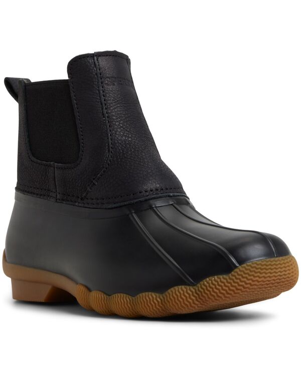 スペリー レディース シューズ ブーツ・レインブーツ チェルシー アンクル ブーツ Sperry Women's Saltwater Chelsea Duck Ankle Boots Mix mat black ブラック