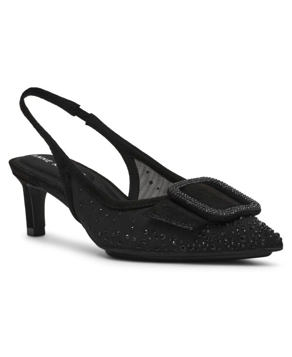 アンクライン レディース シューズ パンプス Anne Klein Women's Ilanna-C Embellished Slingback Pumps Black Crystal ブラック|ReVida 店