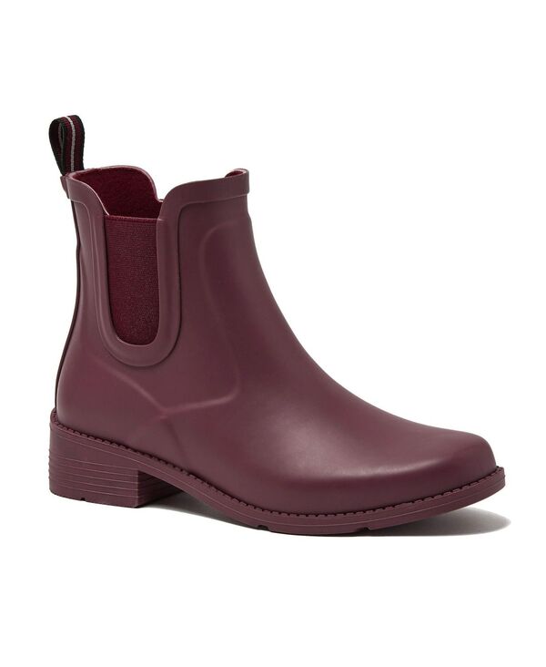 ランズエンド レディース シューズ ブーツ・レインブーツ チェルシー ブーツ Lands' End Women's Rubber Chelsea Rain Boots Royal burgundy バーガンディ