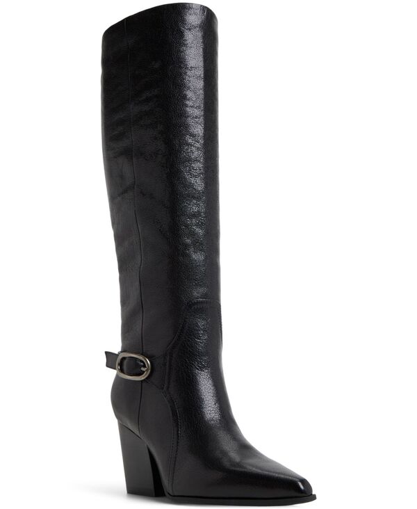 アルド レディース シューズ ブーツ・レインブーツ トール ブーツ ALDO Women's Saddle Buckle Tall Dress Boots Black Shiny ブラック｜ReVida 店 27,820円