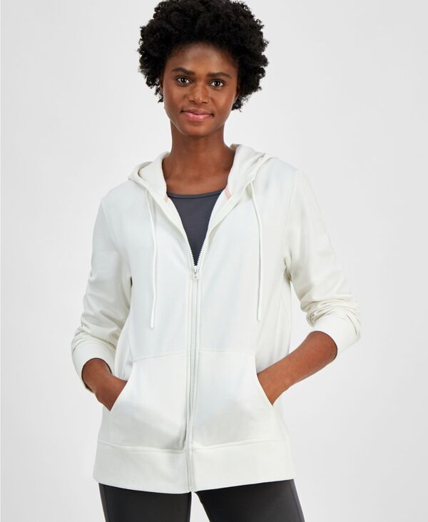 イデオロギー レディース アウター パーカー・スウェット 長袖 フリース パーカー ID Ideology Women's Relaxed Zip-Front Long-Sleeve Fleece Hoodie XS-4X Indigo Sea インディゴ