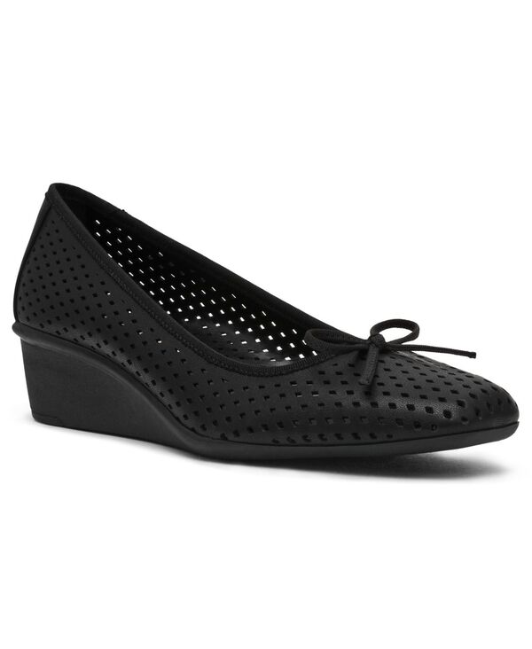 アンクライン レディース シューズ パンプス Anne Klein Women's Winslet Perforated Wedge Pumps Black Smooth ブラック 20,060円