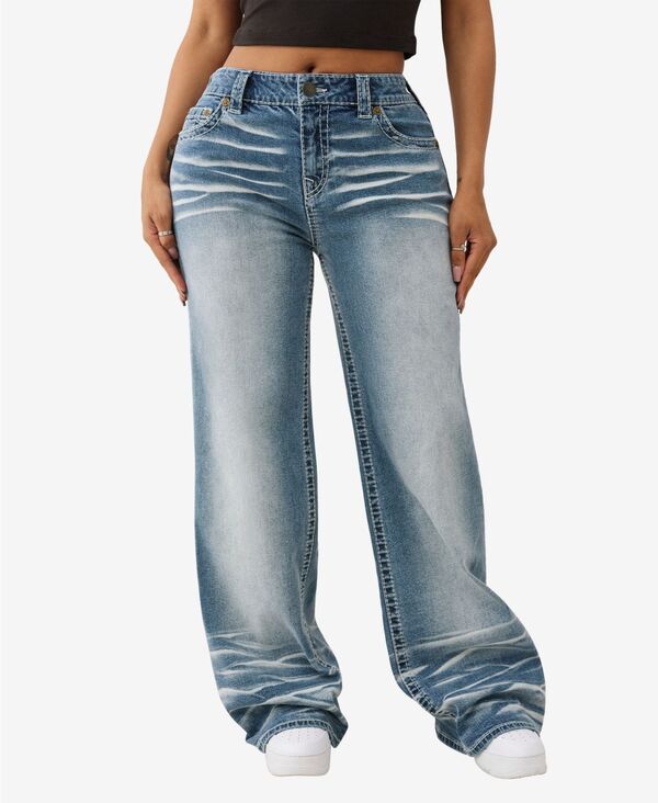 トゥルーレリジョン レディース ボトムス デニムパンツ ジーンズ True Religion Women's Bobbi Baggy Big T Jeans Thistle Wood