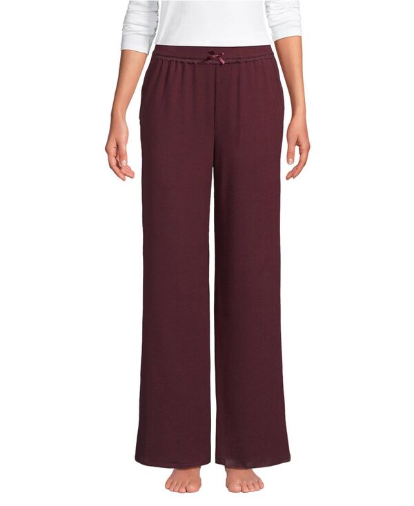 ランズエンド レディース アンダーウェア ナイトウェア パンツ Lands' End Women's Pointelle Sleep Pants Lush burgundy バーガンディ｜ReVida 店