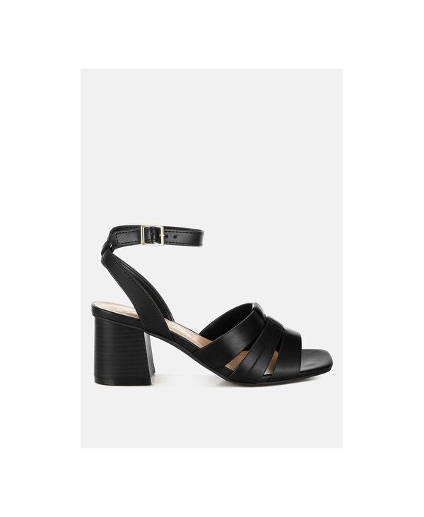 ロンドンラグ レディース シューズ サンダル アンクル London Rag Signora Pin Buckle Ankle Strap Sandals Women Black ブラック｜ReVida 店