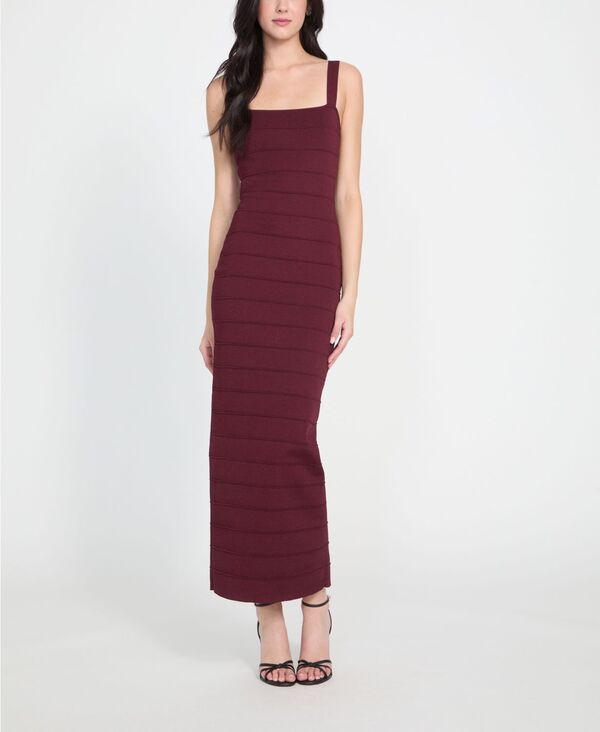 ゲス レディース トップス ワンピース マキシワンピース マキシ GUESS Women's Bandage Maxi Dress Mystic Wine ワイン